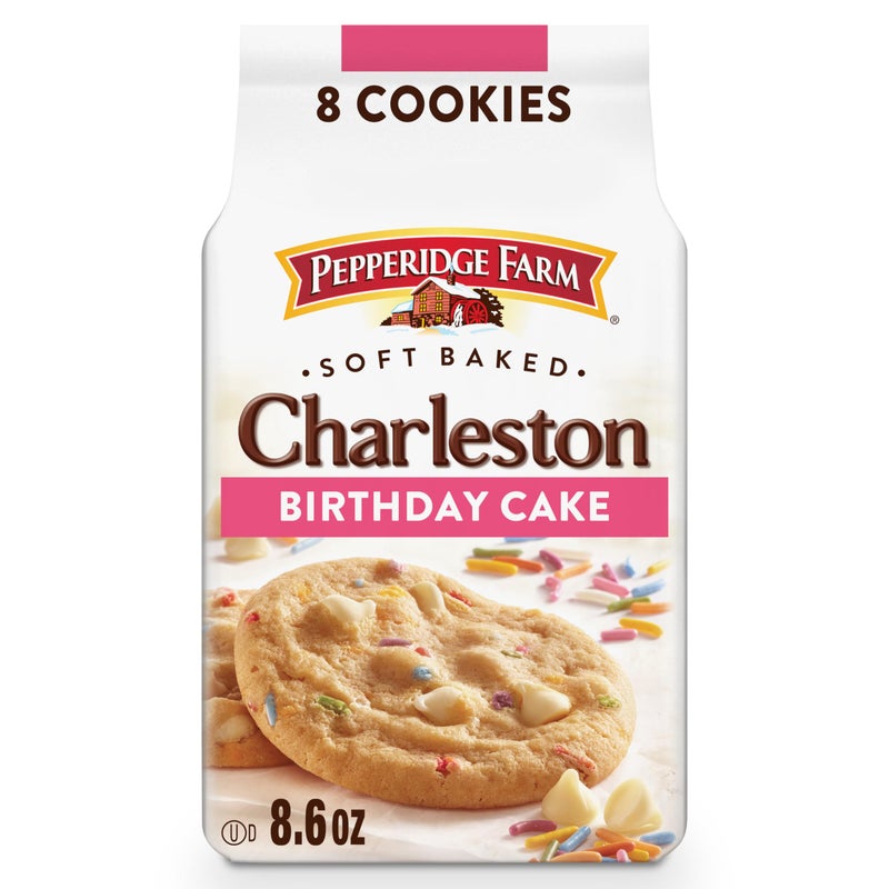 Pepperidge Farm Charleston Birthday Cake Cookies, 8 Soft Baked Cookies, 8.6 oz. Bag - Image 1